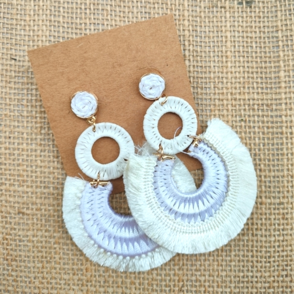 🪴Artemis Collection🪴 Boho Tassel Statement Earrings - Picture 7 of 17